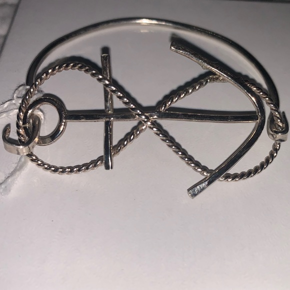 Sterling Silver Anchor Bracelet - Picture 6 of 7